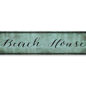 Beach House Sign - Beach House Decor - Rustic Beach Decor - Custom Beach House - Vintage Style Sign - Premium Quality Rustic Metal Sign