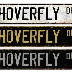 Hoverfly - Hoverfly Sign - Hoverfly Decor - Hoverfly Lover - Custom Street Sign - Premium Quality Rustic Metal Sign