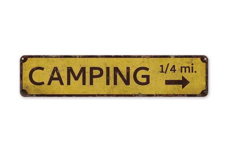 Custom Camping Sign - Camping Arrow Sign - Camping Mileage Sign ...