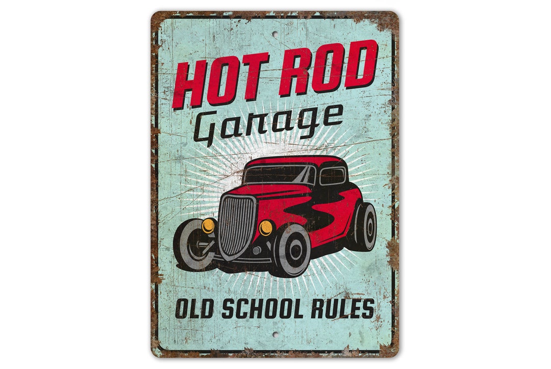 Hot Rod Garage Sign - Hot Rod Garage Decor - Hot Rod Sign - Mechanic on ...