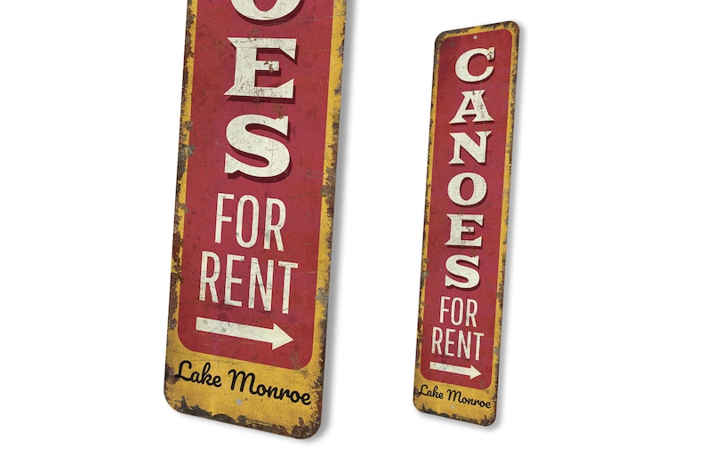 Canoe Rental Sign - Canoe Rental Decor - Canoe Rental Shop - Custom ...