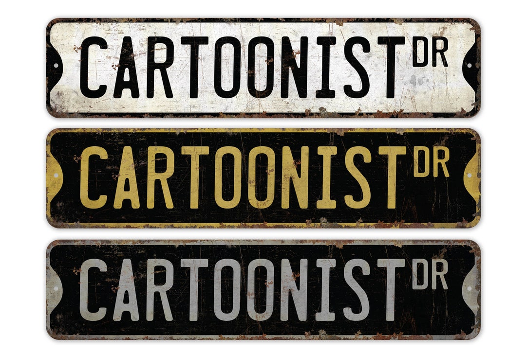 Cartoonist - Cartoonist Sign - Cartoonist Decor - Vintage Style Sign ...