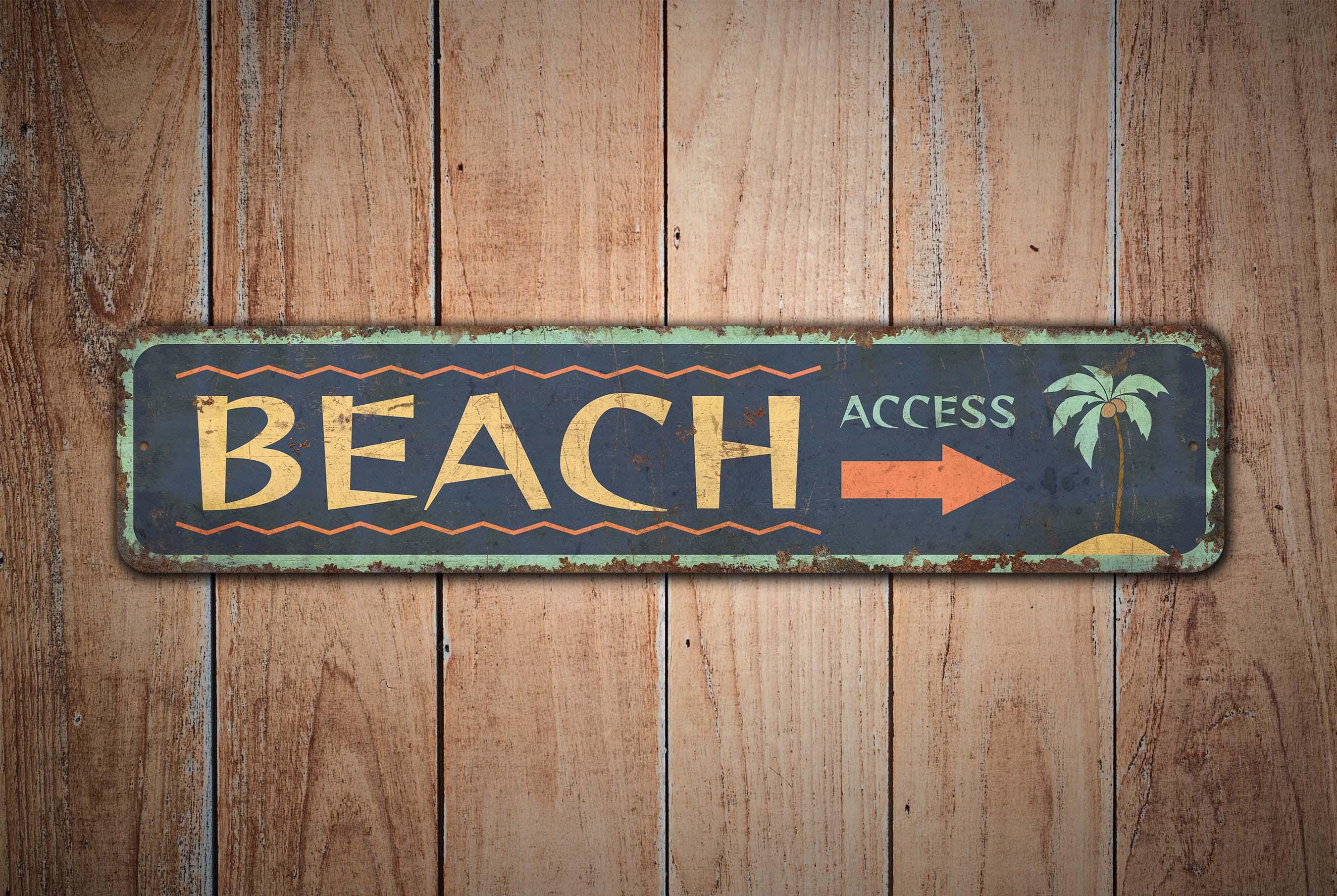 Beach Access Sign - Beach Decor - Beach Sign - Beach House Sign - Beach ...