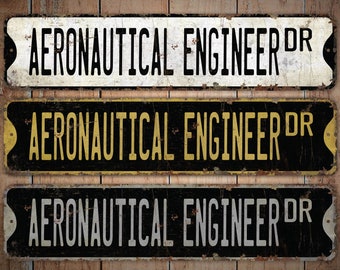 Ingénieur aéronautique - Enseigne d’ingénieur aéronautique - Décor d’ingénieur aéronautique - Enseigne de style vintage - Enseigne en métal rustique de qualité supérieure