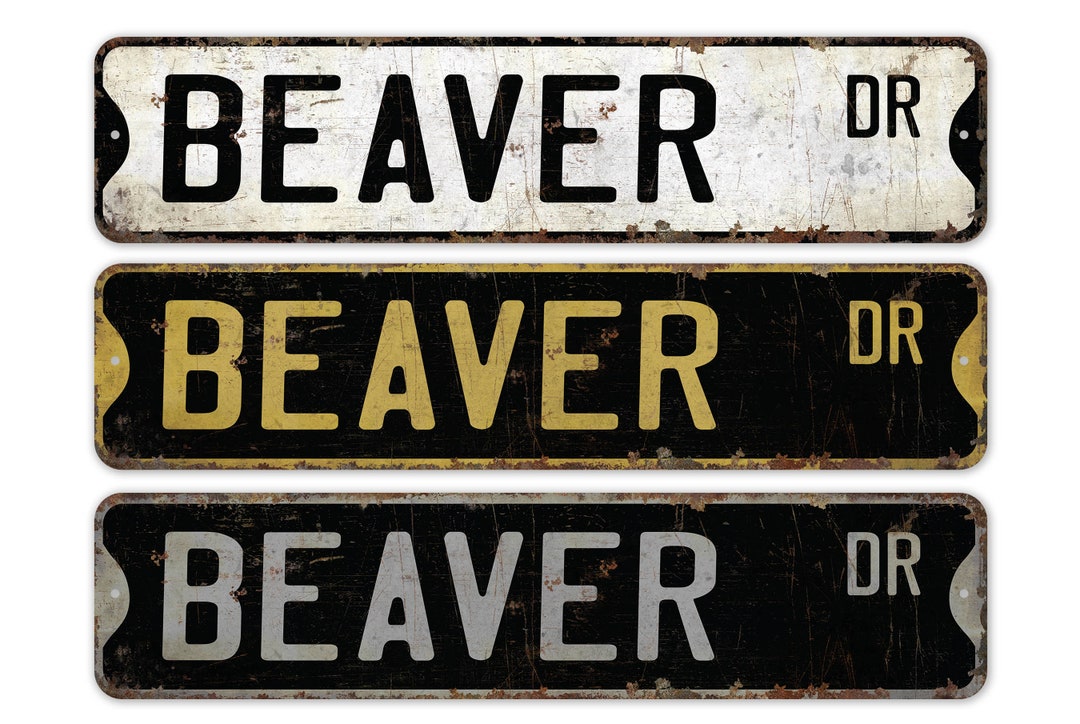 Beaver - Beaver Sign - Beaver Decor - Beaver Lover - Vintage Style Sign ...