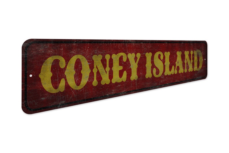 Coney Island Sign Custom Island Sign Vintage Style Sign Etsy