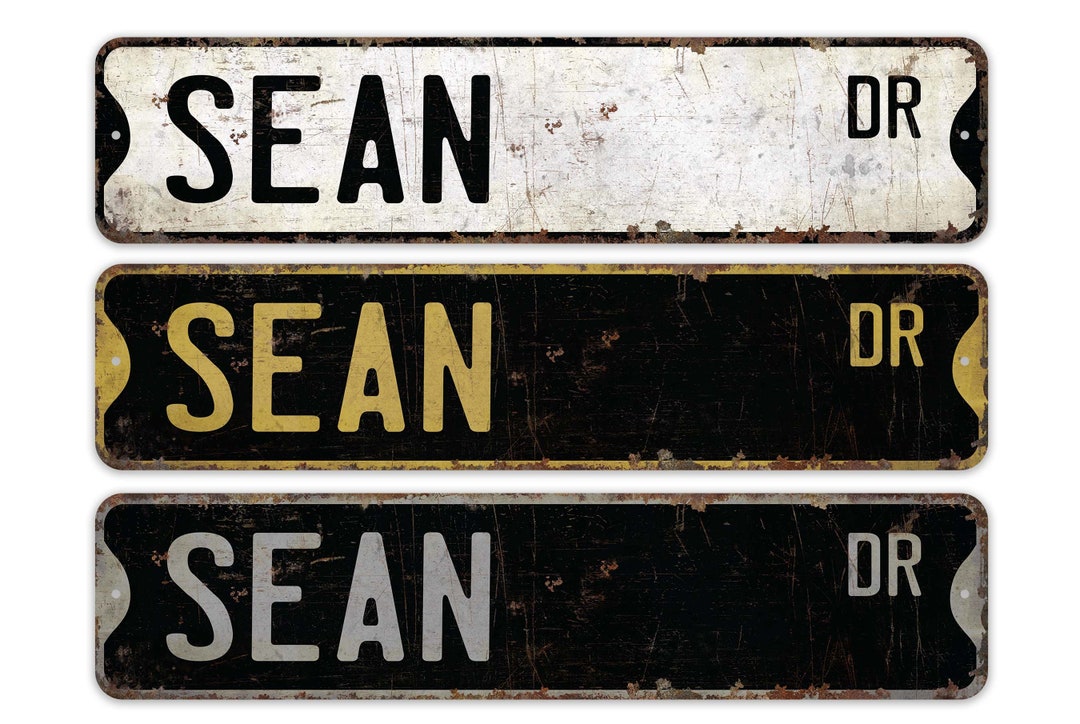 Sean Name Sean Name Sign - Kids Room Door Sign - Boys Room Sign - Family Name ...