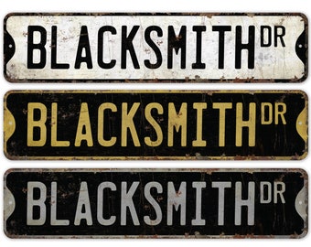 Blacksmith - Blacksmith Sign - Blacksmith Decor - Vintage Style Sign - Custom Street Sign - Premium Quality Rustic Metal Sign