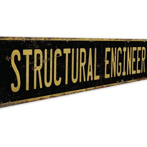 Engenheiro Estrutural - Placa de Engenheiro Estrutural - Decoração de Engenheiro Estrutural - Placa Estilo Vintage - Placa de Metal Rústico de Qualidade Premium imagem 5