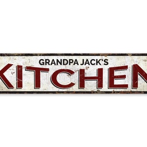 Kitchen Door Sign - Kitchen Door Decor - Vintage Style Sign - Kitchen Sign - Custom Kitchen Sign - Premium Quality Rustic Metal Sign