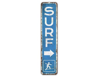 Surf Sign - Surf Game Sign - Surfing Sign - Beach Sign - Beach Lover Gift - Vintage Style Sign - Premium Quality Rustic Metal Sign