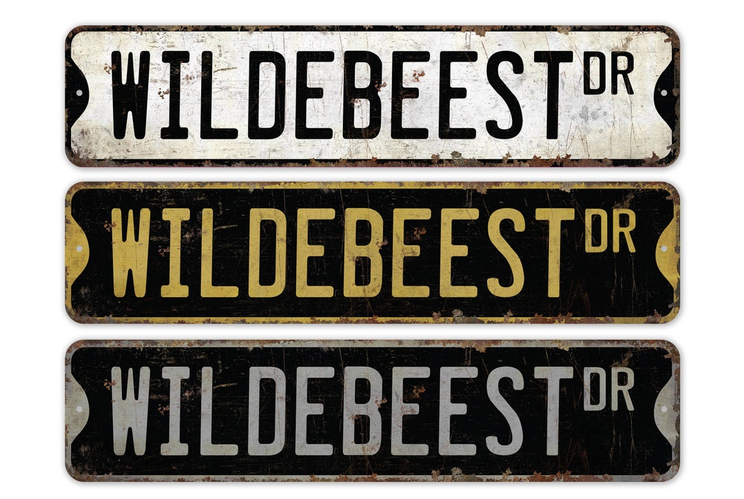 Wildebees Sign Wildebeest - Wildebeest Lover Gift - Wildebeest Sign - Wildebeest Decor ...