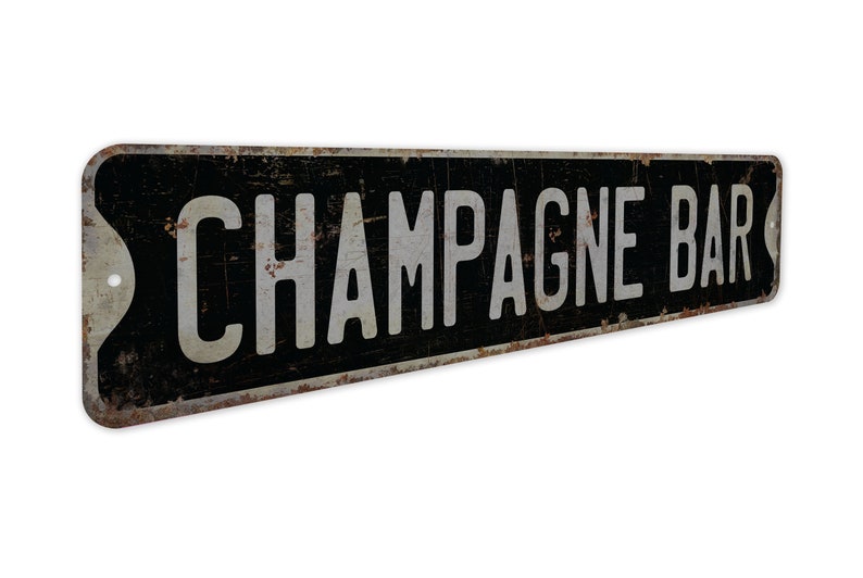 Champagne Bar Champagne Bar Sign Vintage Style Sign Champagne Bar Decor Bar Decor Premium Quality Rustic Metal Sign image 7