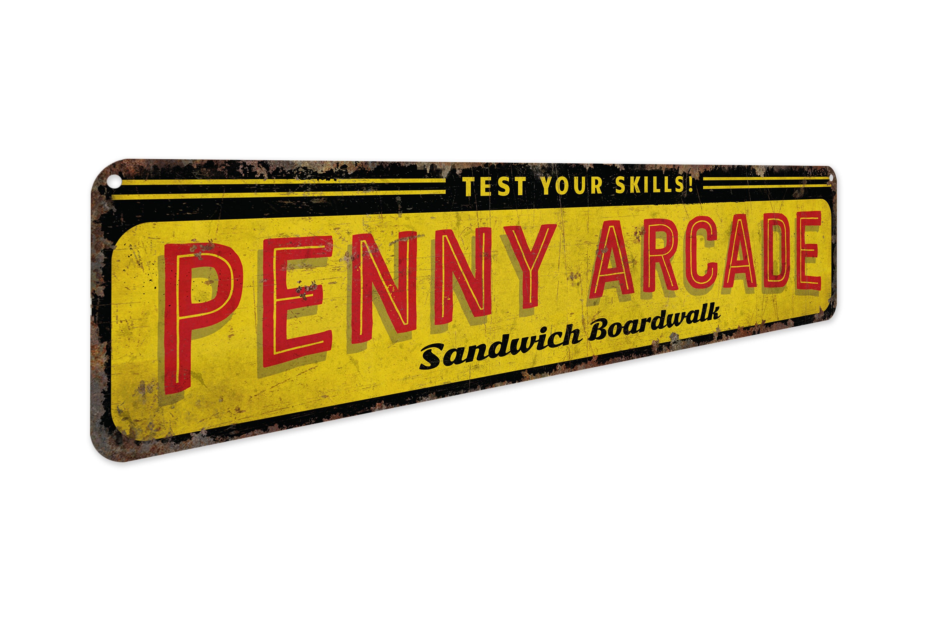Penny Arcade - Penny Arcade Sign - Arcade Game Sign - Penny Arcade