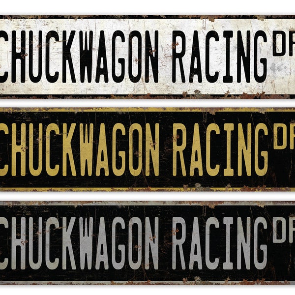 Chuckwagon Racing - Chuckwagon Sign - Racing Game - Racing Sign - Sports Sign - Premium Quality Rustic Metal Sign
