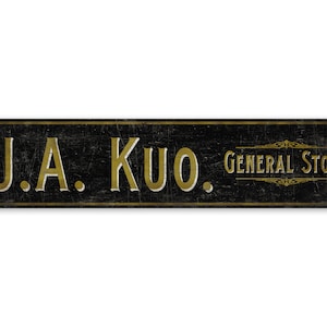 Custom General Store - General Store Sign - Vintage Style Sign - Custom Groceries sign - Premium Quality Rustic Metal Sign