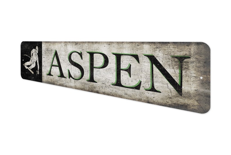 Aspen Sign - Custom Aspen Sign - Aspen Colorado Sign - Vintage Style ...