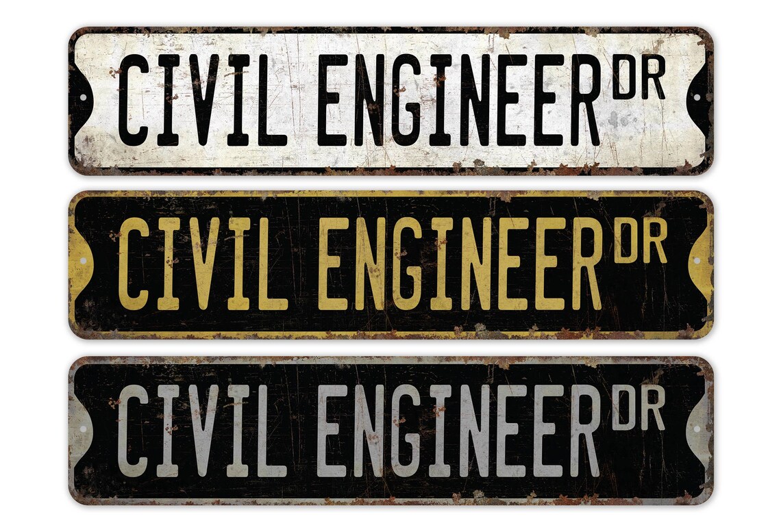 Civil Engineer - Civil Engineer Sign - Civil Engineer Decor - Vintage ...