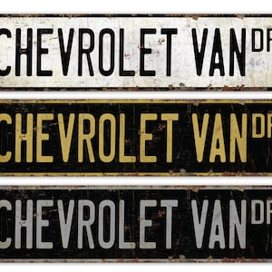 Chevrolet Van - Chevrolet Van Owner - Chevy Van Fan - Chevy Van Decor - Custom Chevy Van - Premium Quality Rustic Metal Sign