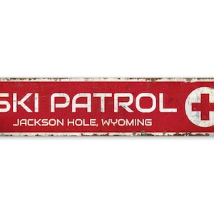 Ski Patrol - Ski Patrol Sign - Ski Patrol Decor - Custom Ski Patrol - Vintage Style Sign - Premium Quality Rustic Metal Sign