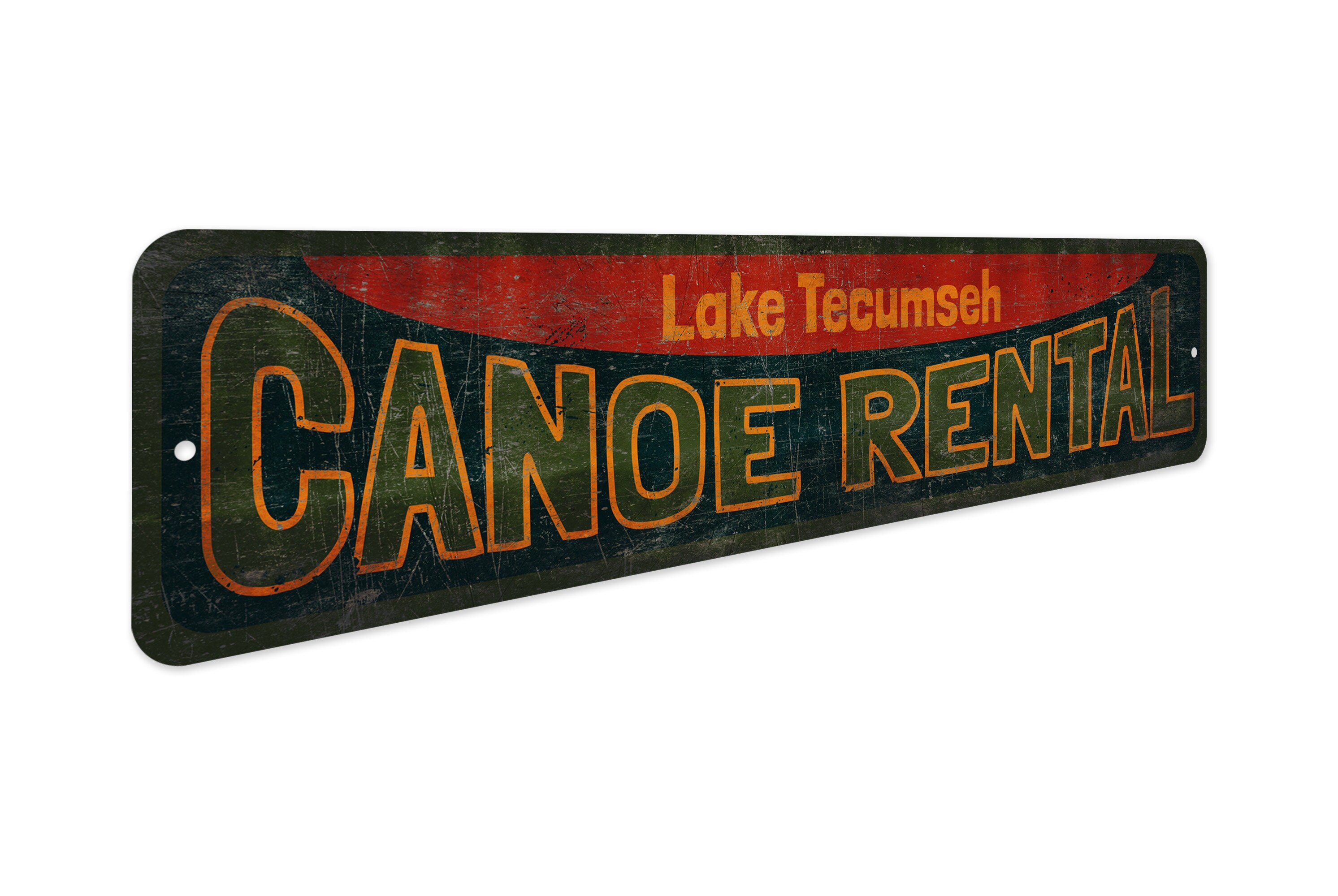 Canoe Rental Sign - Custom Canoe Rental - Canoe Rental Sign - Vintage ...