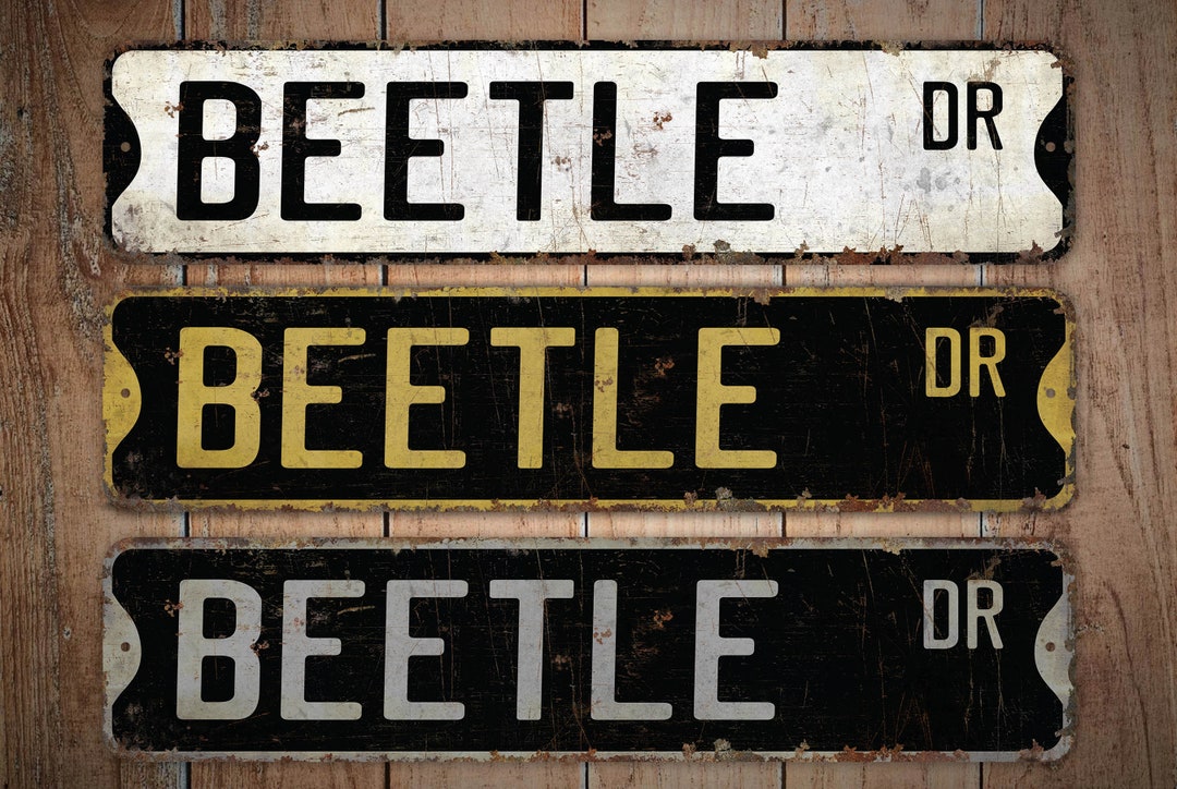 Beetle Beetle Sign Beetle Decor Beetle Lover Vintage Style Sign Custom