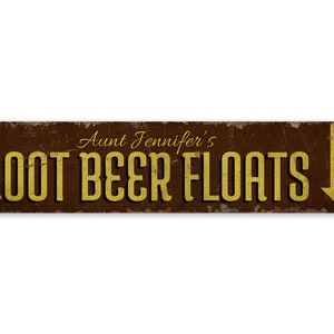 Root Beer Floats - Root Beer Float Sign - Root Beer Decor - Vintage Style Sign - Custom Beer Sign - Premium Quality Rustic Metal Sign