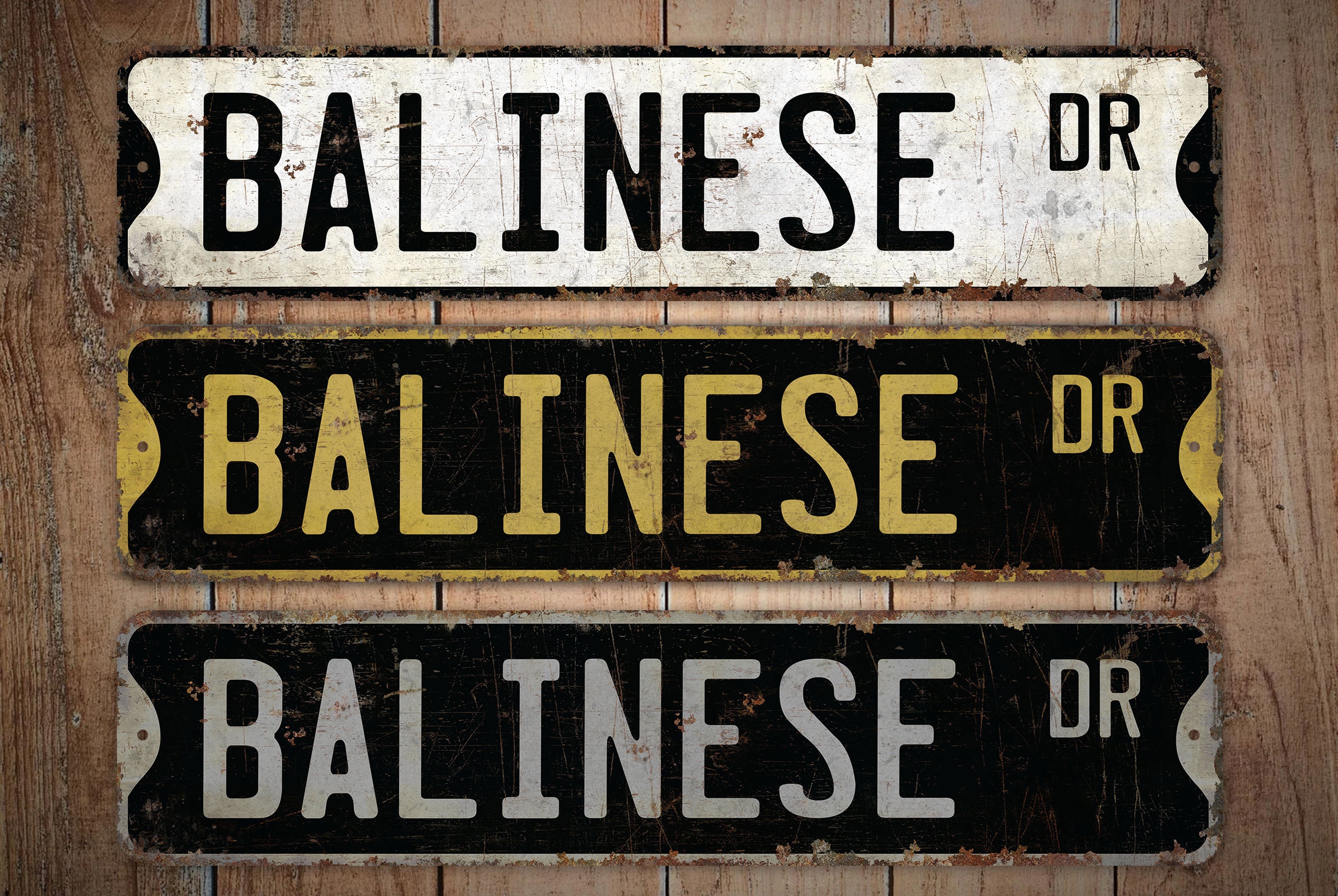 Balinese - Balinese Cat Sign - Balinese Cat - Cat Lover Gift - Vintage ...