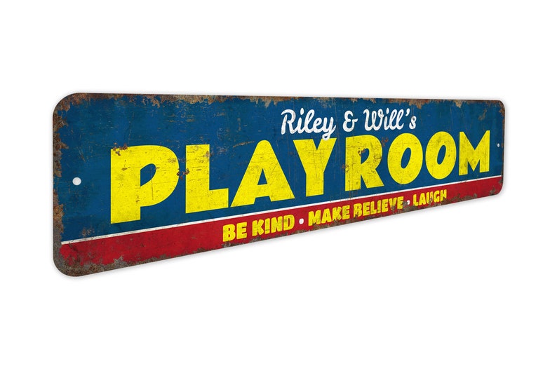 Playroom Sign - Kids Room Sign - Kids Room Decor - Vintage Style Sign ...