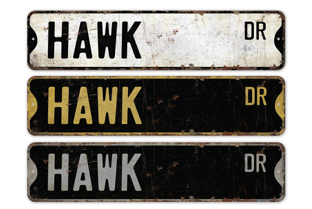 Hawk - Hawk Sign - Hawk Decor - Hawk Lover Gift - Vintage Style Sign ...