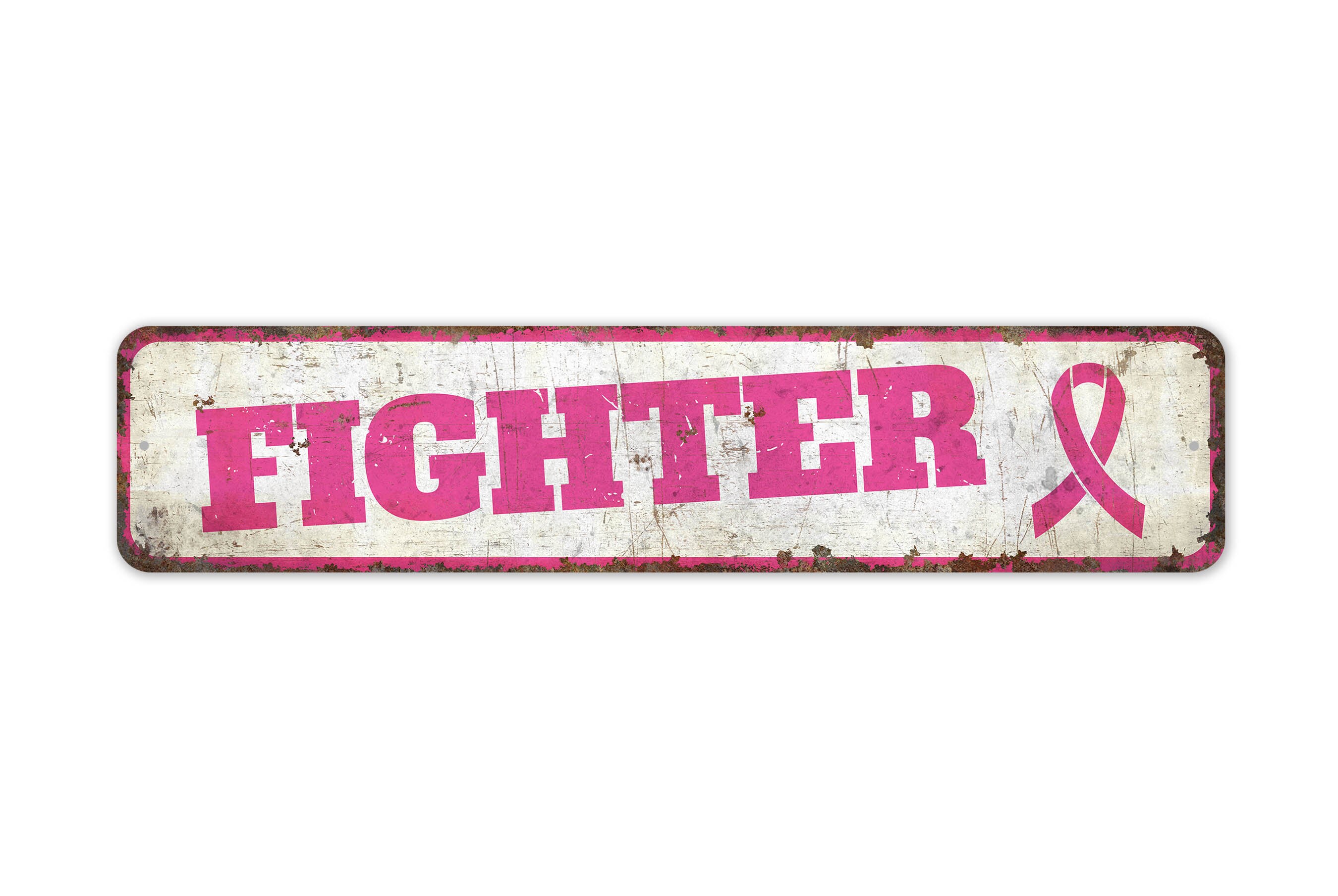 Pink Ribbon Sign - Fight Against Cancer - Cancer Fighter Sign - Fight ...
