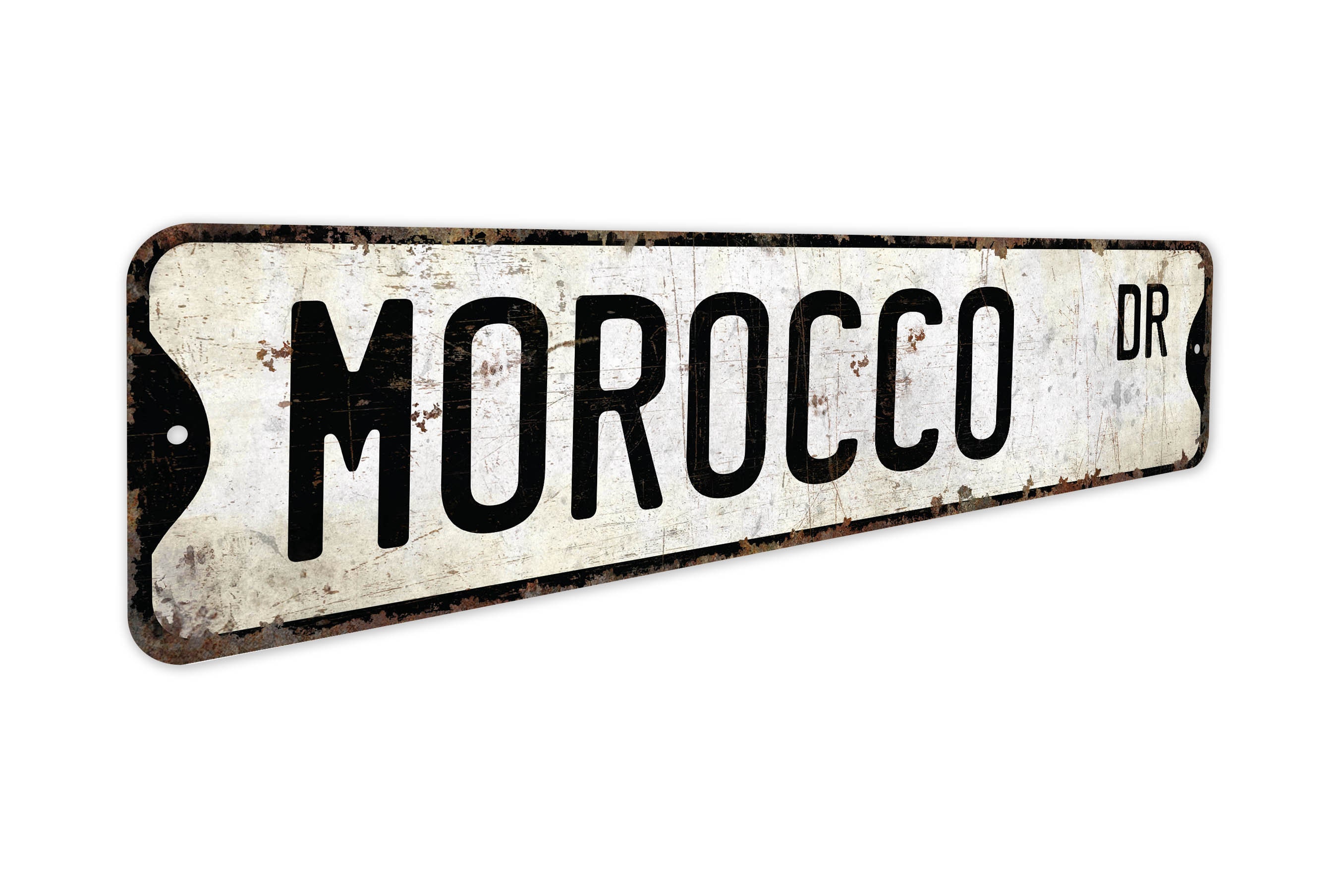 Morocco - Morocco Sign - Morocco Decor- Vintage Style Sign