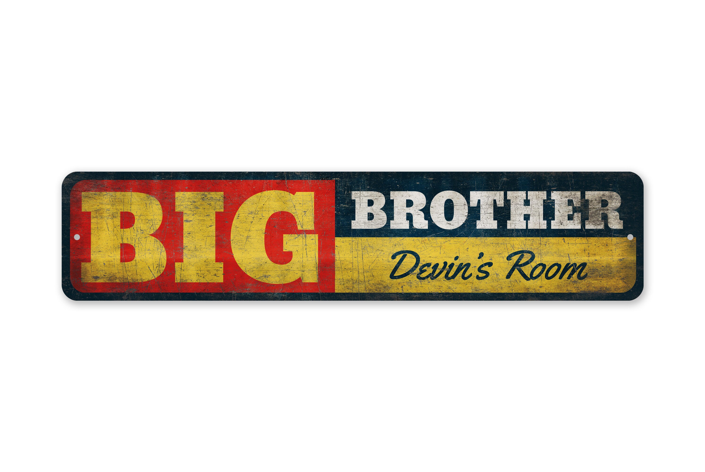 Big Brothers Room Sign - Vintage Style Sign - Big Brother Sign - Kids Room Sign - Premium Quality Rustic Metal Sign