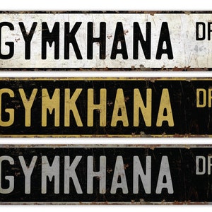 Gymkhana - Gymkhana Sign - Gymkhana Decor - Custom Gymkhana - Custom Style Decor - Premium Quality Rustic Metal Sign