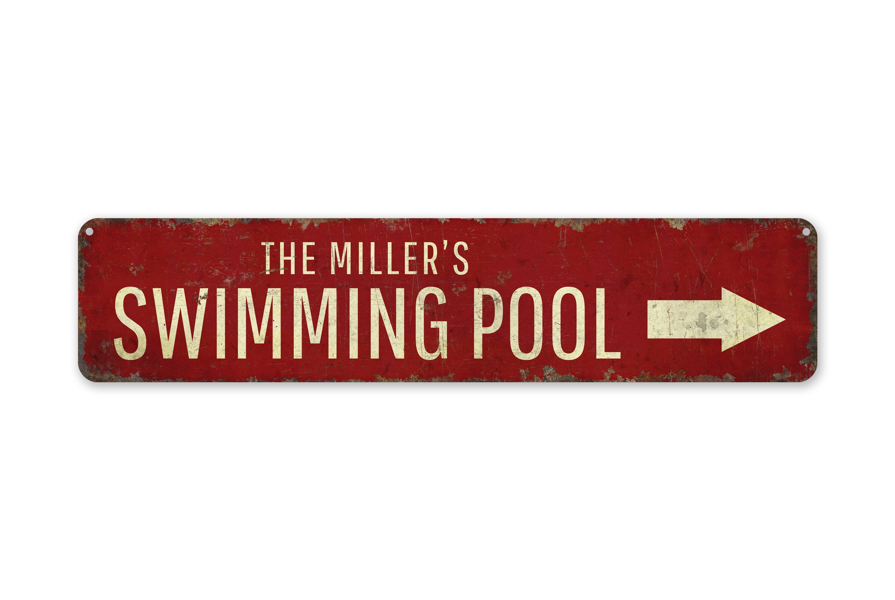 Swimming Pool Swimming Pool Sign Swimming Pool Decor Etsy