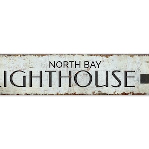 Light House - Light House Sign - Light House Decor - Vintage Style Sign - Custom Text Sign - Premium Quality Rustic Metal Sign