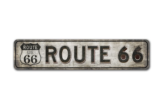 Route 66 Sign - Vintage Style Sign - Custom Road Decor - Custom