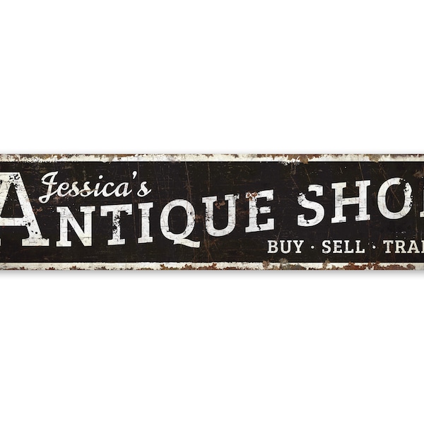 Antiques Buy Sell - Antiques Shop Sign - Buy Sell Trade Sign - Buy And Sell Sign - Vintage Style Sign - Premium Quality Rustic Metal Sign