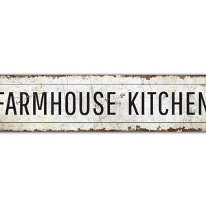 Farmhouse Kitchen - Kitchen Sign - Kitchen Decor - Farm Owner Gift - Vintage Style Sign - Premium Quality Rustic Metal Sign
