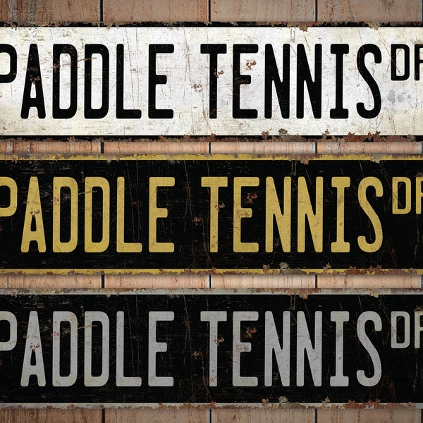 Paddle Tennis - Paddle Tennis Sign - Paddle Tennis Game - Paddle Tennis Decor - Sports Sign - Premium Quality Rustic Metal Sign