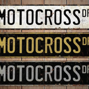 Motocross Sign - Motocross Game - Motocross Decor - Custom Motocross - Sports Sign - Premium Quality Rustic Metal Sign