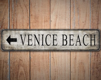 Venice Beach Arrow - Venice Arrow Sign - Venice Beach Arrow - Vintage Style Sign - Premium Quality Rustic Metal Sign