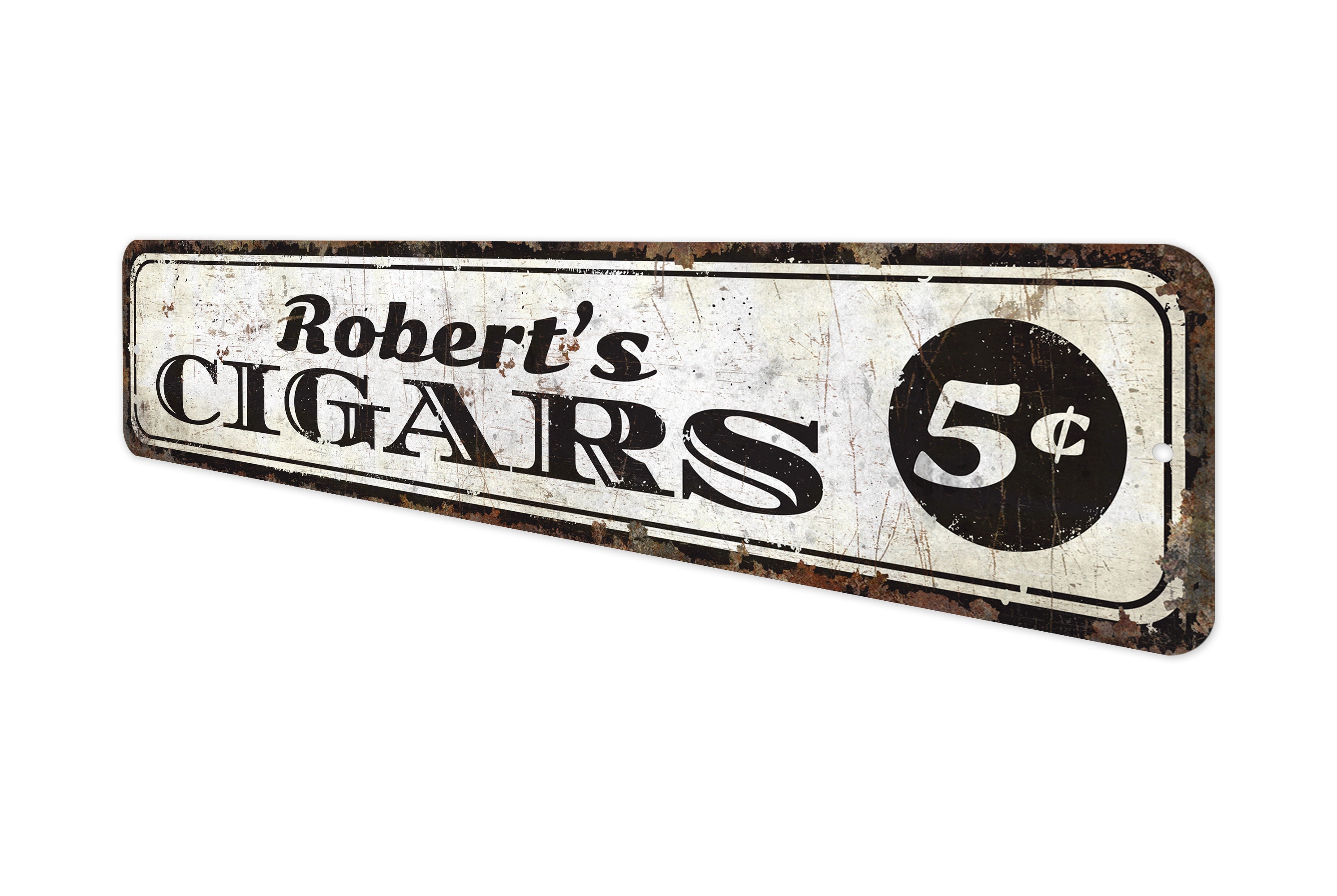5 Cent Cigar Sign - Custom Cigars Sign - Vintage Style Sign