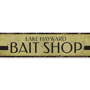 Bait Shop Sign - Customized Bait Shop Sign - Vintage Style Sign - Live Bait Shop - Premium Quality Rustic Metal Sign