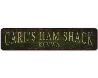 Custom Ham Radio - Ham Radio Sign - Ham Radio Decor - Vintage Style Sign - Premium Quality Rustic Metal Sign