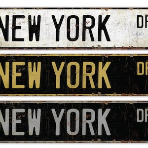 New York - New York Sign - New York Visitor - USA City - New York Native - Custom Street Sign - Premium Quality Rustic Metal Sign