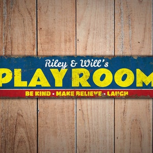 Play Room Lettering Playroom Sign - Kids Room Sign - Kids Room Decor - Vintage Style Sign ...