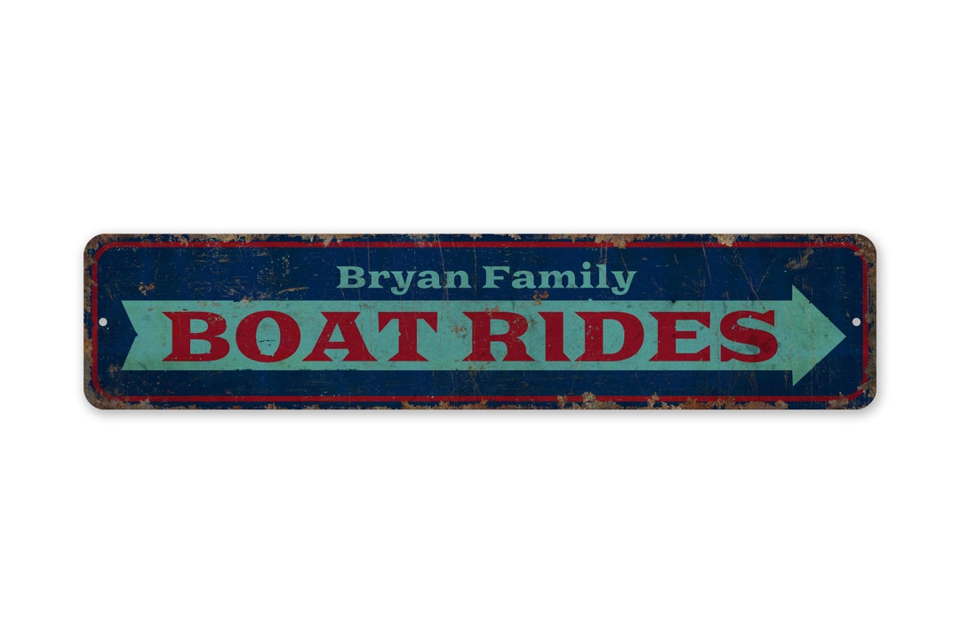 Boay Ride Sign Boat Rides Sign - Boat Ride Decor - Custom Boat Ride Sign - Vintage ...