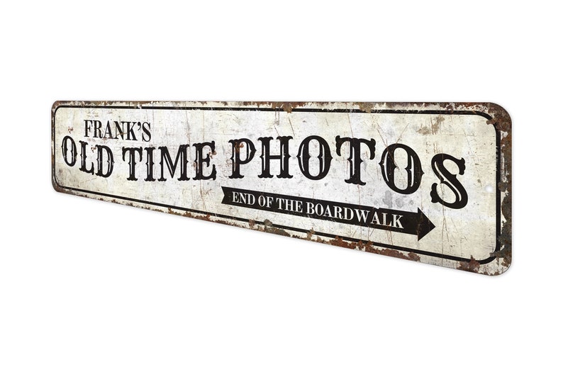 Old Time Photos - Boardwalk Sign - Old Time Photo Sign - Custom ...