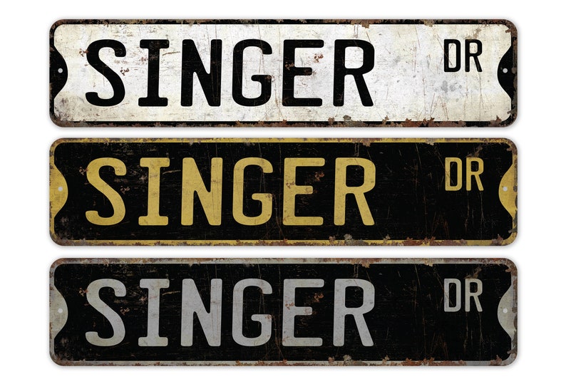 Writing Sign Singer Singer - Singer Sign - Singer Decor - Vintage Style Sign - Custom ...